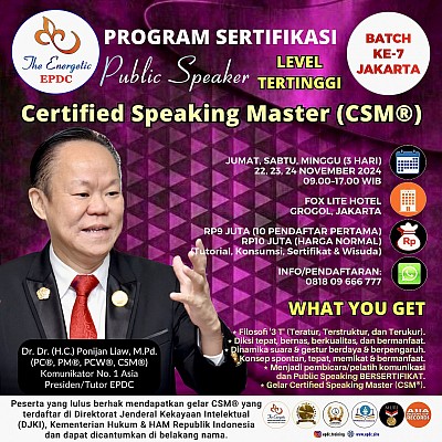 Certified Speaking Master (CSM®) CSM® CSM®