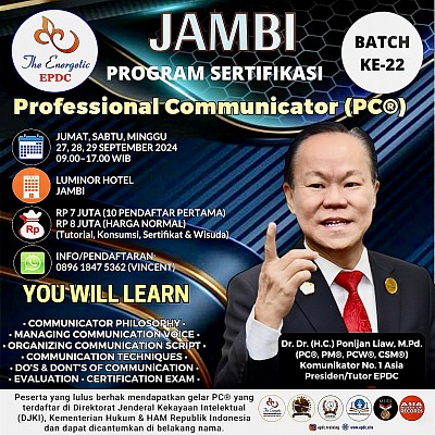 Ponijan Liaw SERTIFIKASI PC® (Professional Communicator)