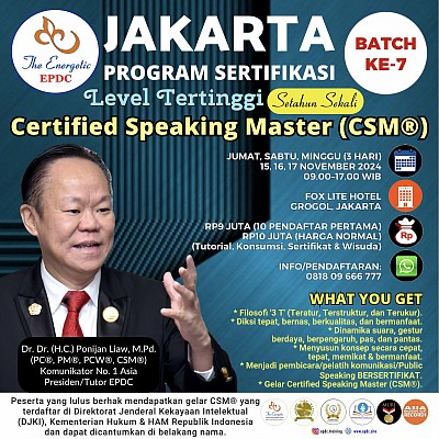 Certified Speaking Master (CSM®) CSM® CSM®